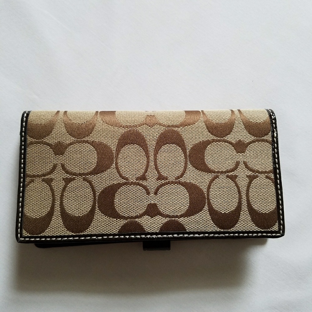 Coach Signature Checkbook Cover